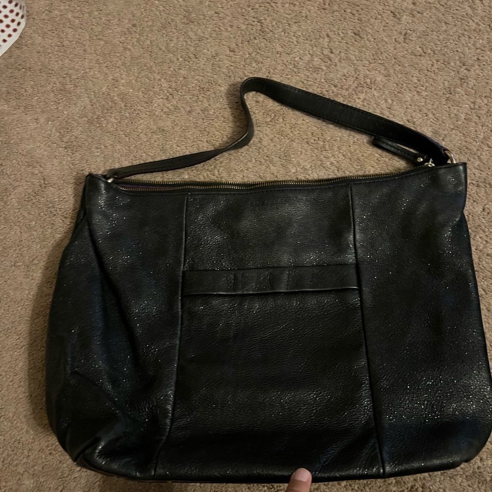 Kate spade black sparkly shoulder bag